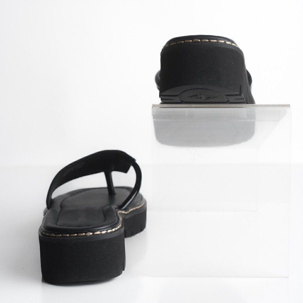 Donald Pliner Womens Beulah Platform Sandals Thongs Patent Leather Black US 8.5 - Picture 6 of 9